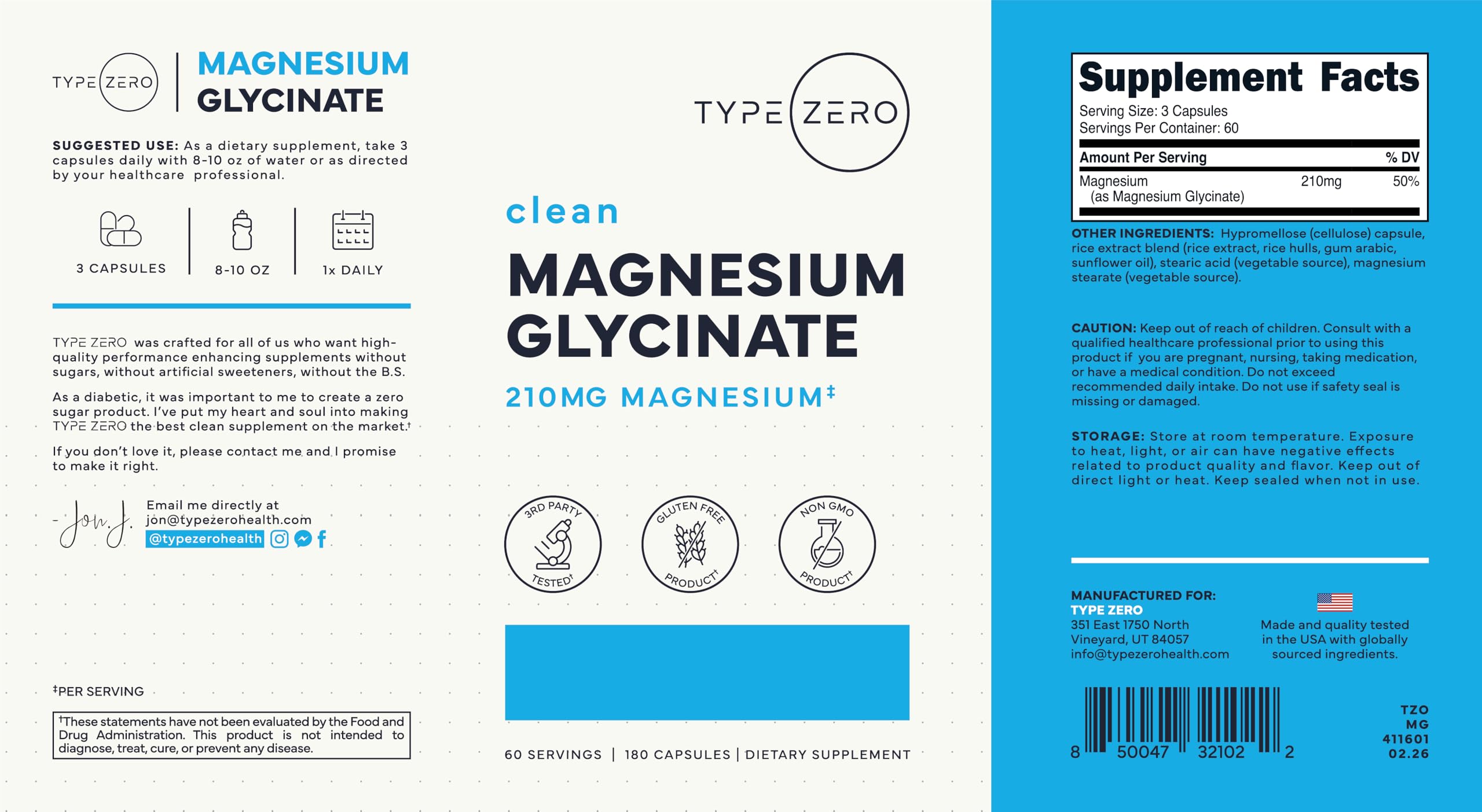 Type Zero cápsulas en mesa con elementos saludables como frutas