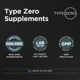 Type Zero etiqueta nutricional legible con información de servicios, transparencia