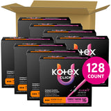 Kotex tampón compacto con tapa plegada listo para guardar, discreción