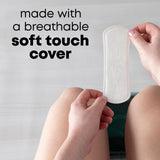 U by Kotex comparación de tamaño junto a objetos cotidianos, idea de escala