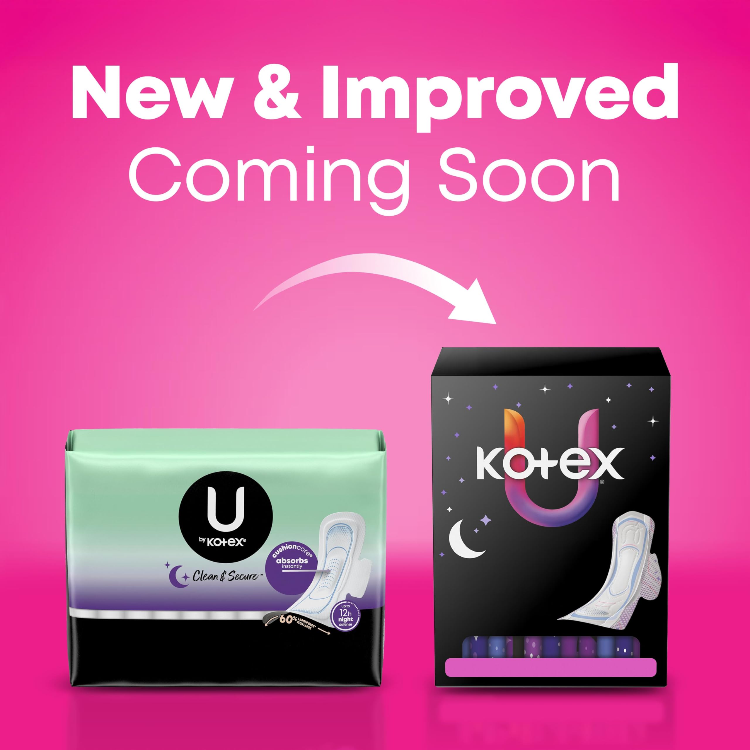 U by Kotex primer plano del núcleo CushionCore para absorción rápida y ajuste
