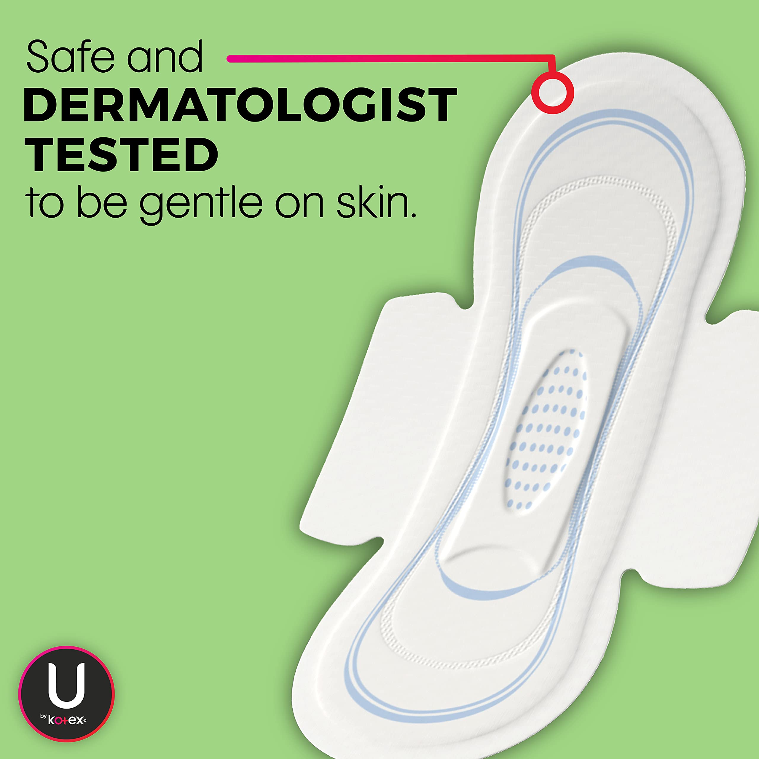 U by Kotex toalla bajo ropa ajustada demostrando discreción