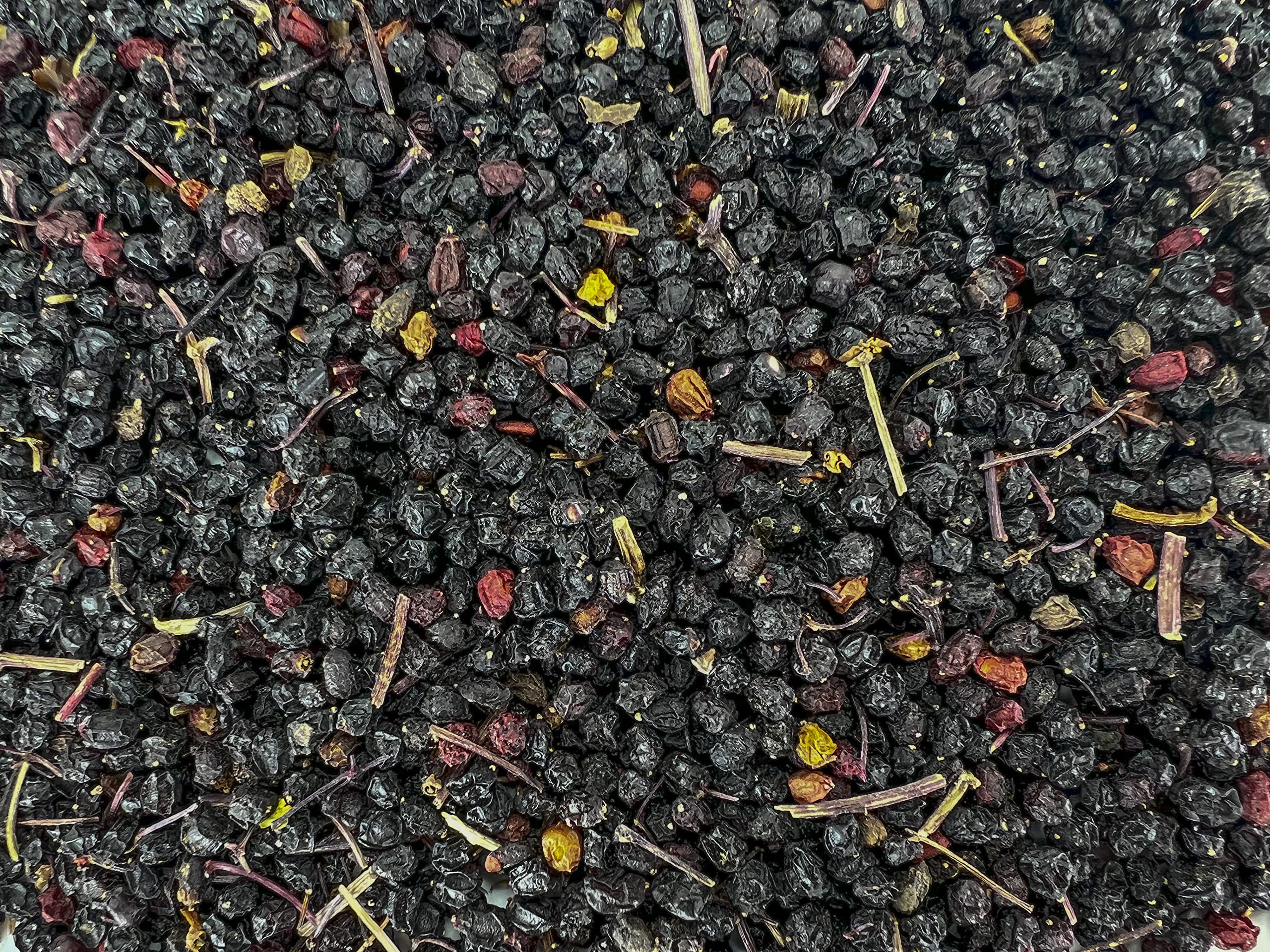 U.S. Wellness Naturals detalle de textura de bayas secas para inspección visual
