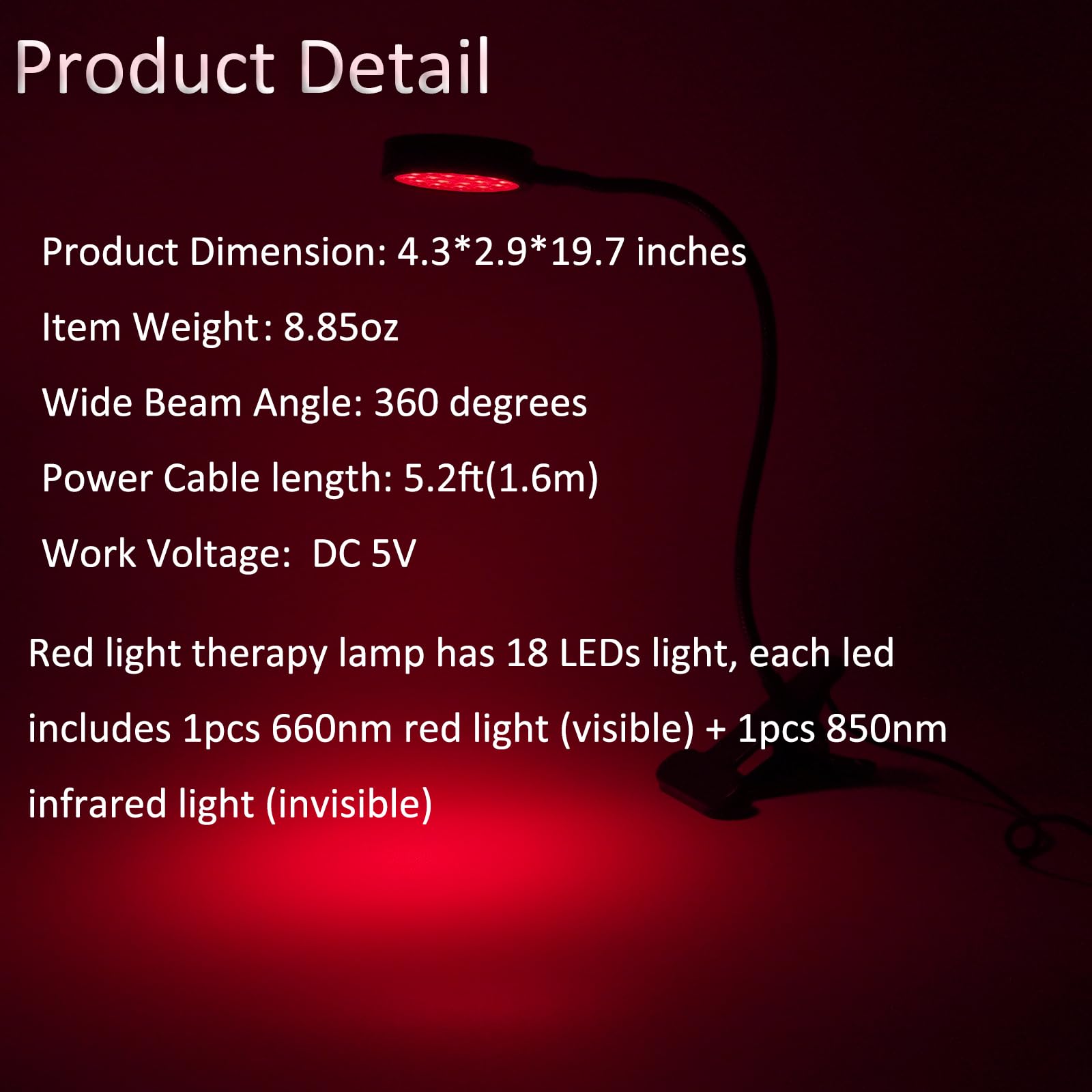 U4GLORY primer plano de LEDs 660nm y 850nm mostrando calidad de emisión