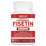 Uarcool frasco delantero de Fisetin mostrando etiqueta clara y beneficios