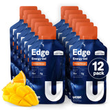 UCAN Edge frente del empaque mostrando sabor naranja mango y beneficio energía sostenida