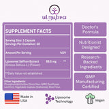 Ulmubra detalle de una cápsula vegana resaltando recubrimiento liposomal y aspecto uniforme