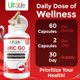 ULTALIFE URIC GO etiqueta nutricional legible con ingredientes listados