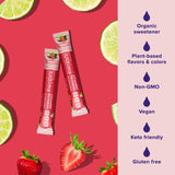 Ultima Replenisher bebida en vaso con hielo ideal para refrescarse después de ejercicio