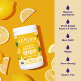 Ultima Replenisher etiqueta con ingredientes y beneficios claramente visibles