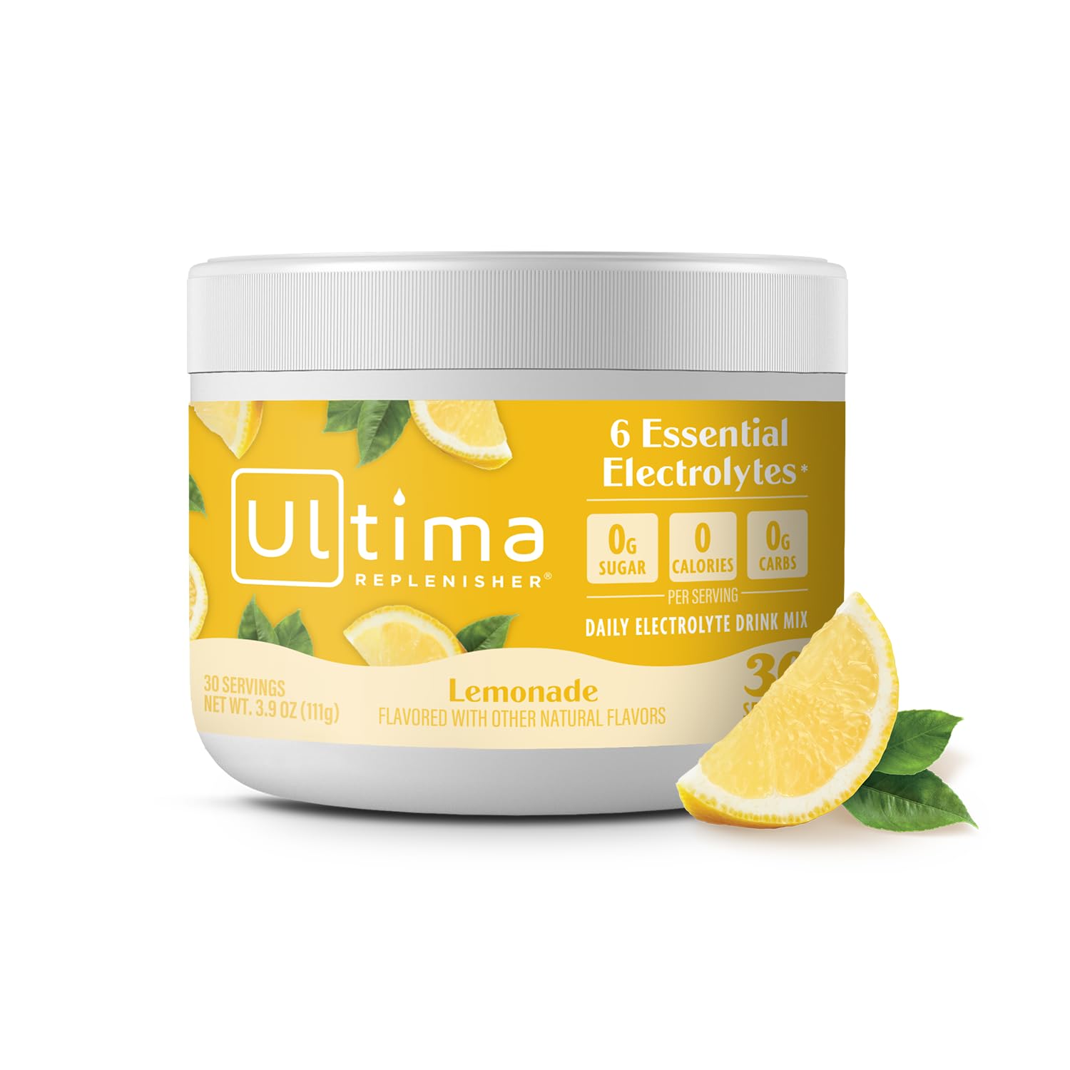 Ultima Replenisher canister frontal mostrando el envase y conveniencia