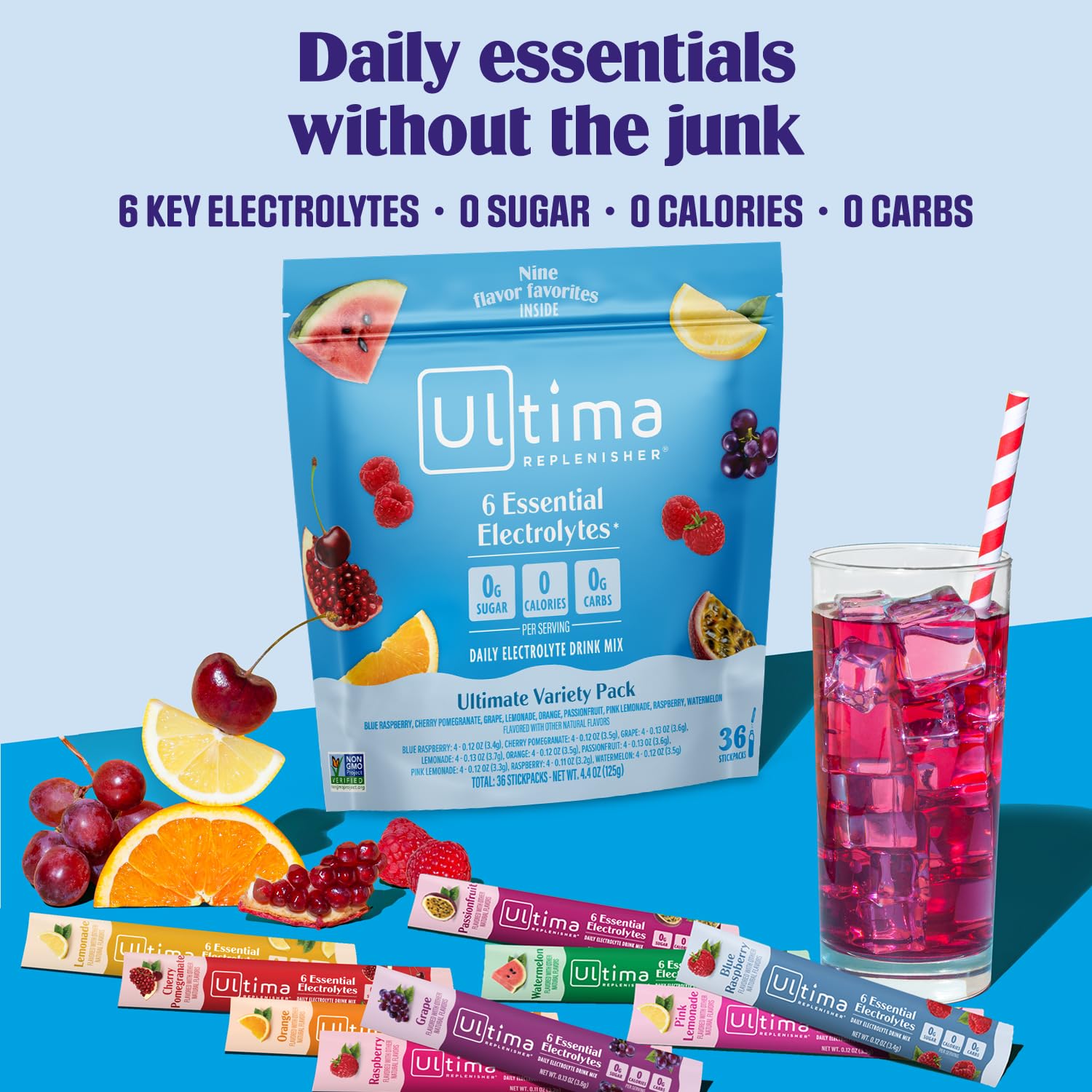 Ultima Replenisher sobres individuales dispersos listos para llevar