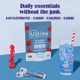Ultima Replenisher primer plano de un stickpack fácil de llevar y dosificar