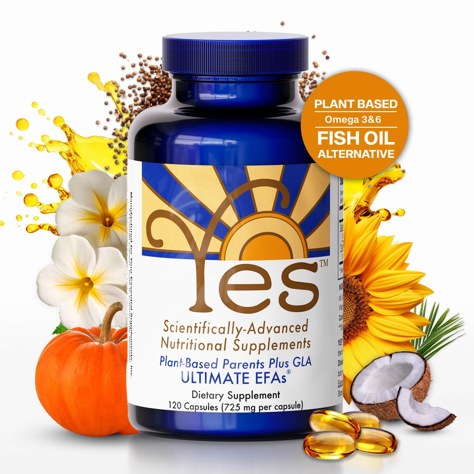 ULTIMATE EFAs mesa de cocina con producto en contexto de estilo de vida