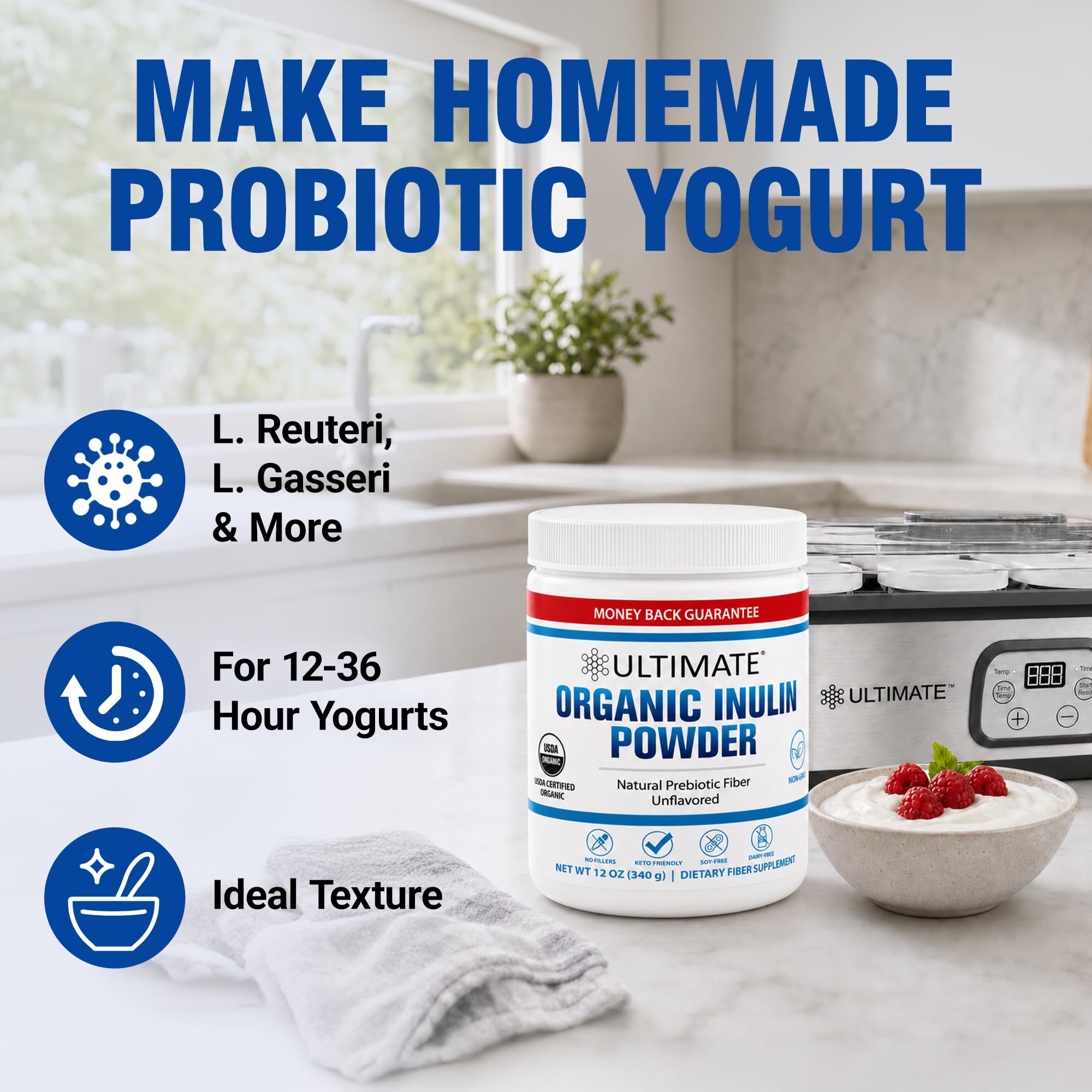 Ultimate uso en fermentación de yogur casero para lograr crema espesa
