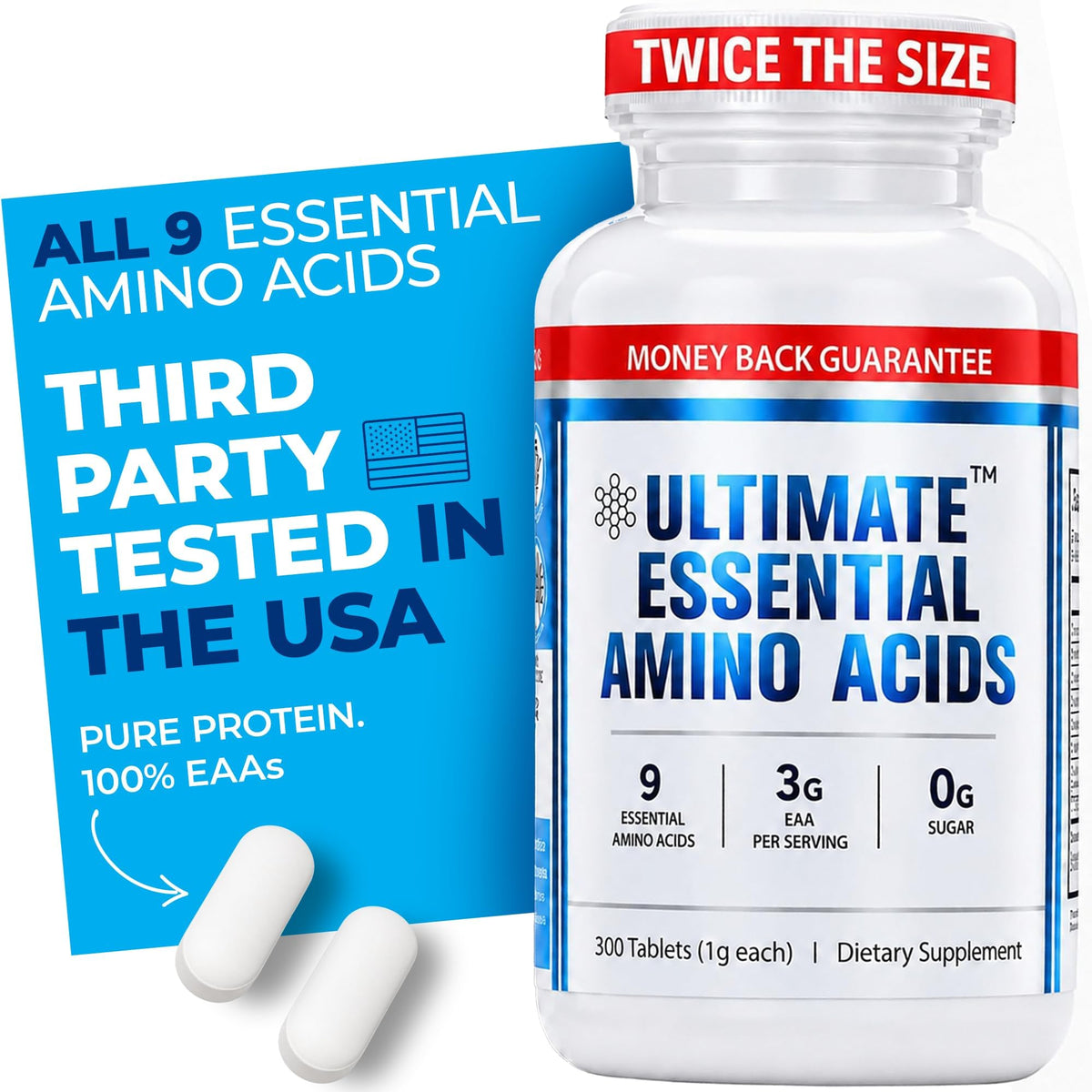 Ultimate envase frontal mostrando marca y beneficios, claridad de contenido