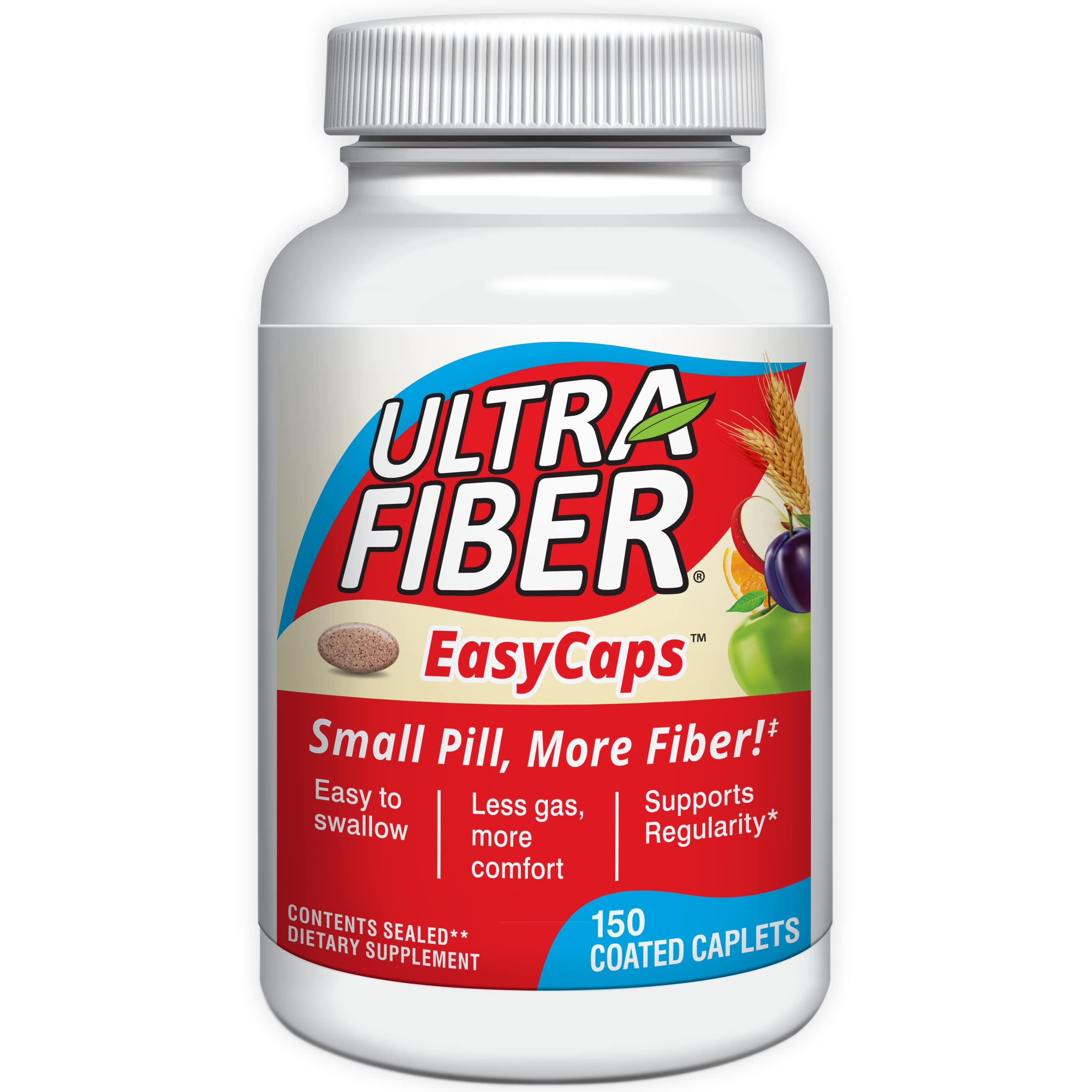Ultra-Fiber envase frontal mostrando diseño y cantidad de capletas