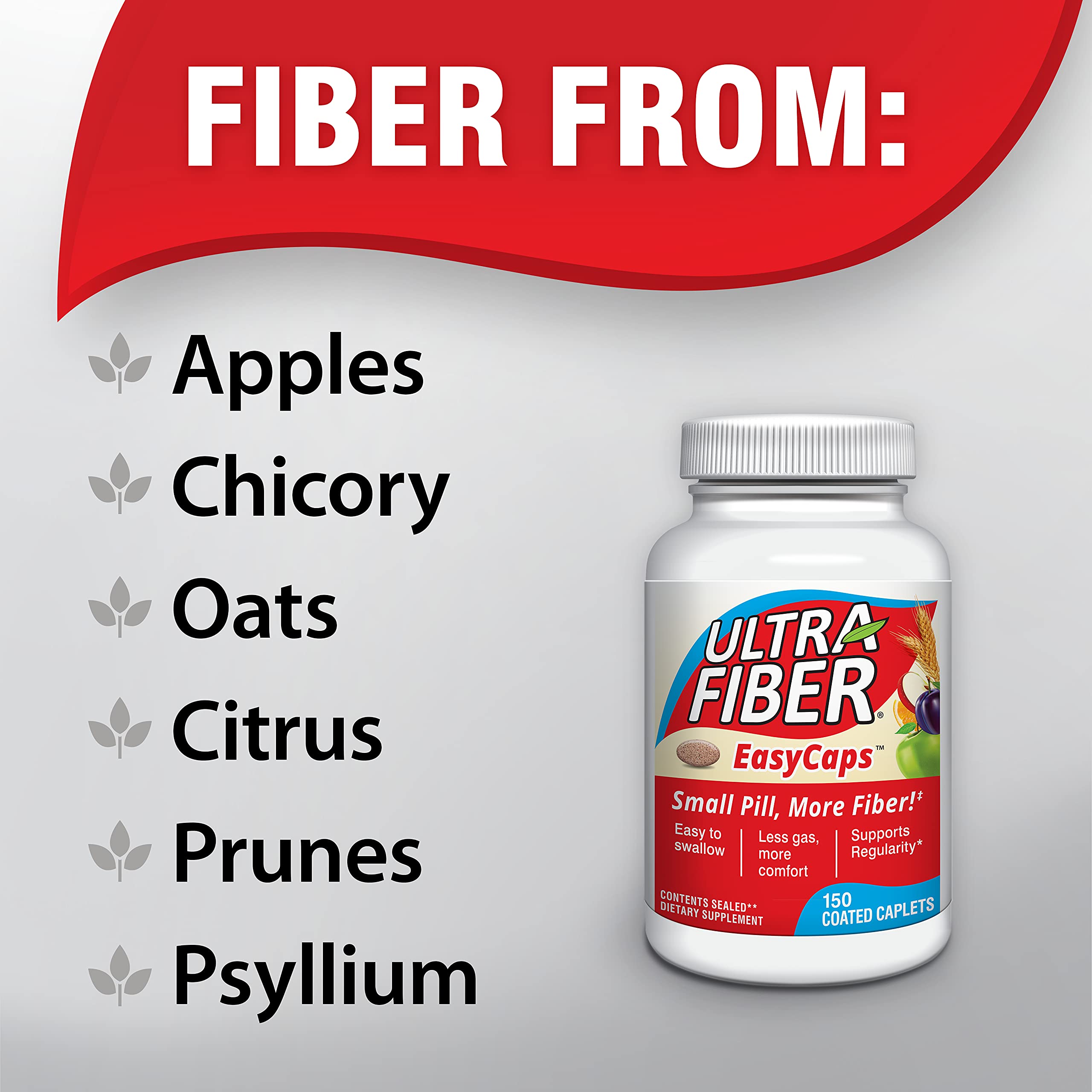 Ultra-Fiber etiqueta con información nutricional y lista de ingredientes