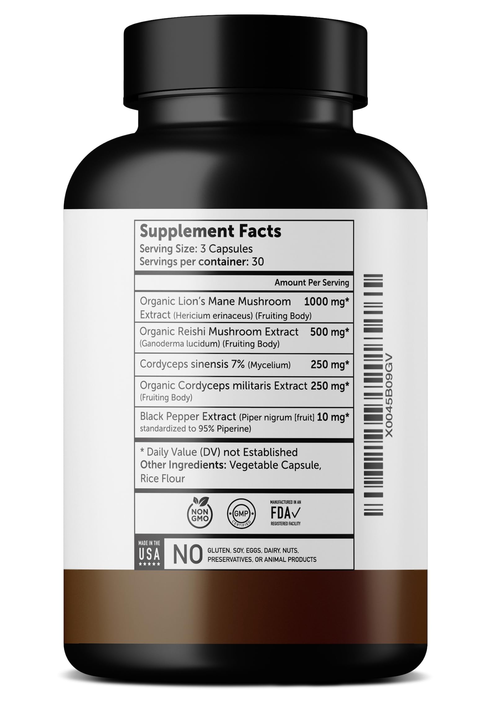 Ultra6 Nutrition hongos cultivados en EE. UU. destacando producción orgánica