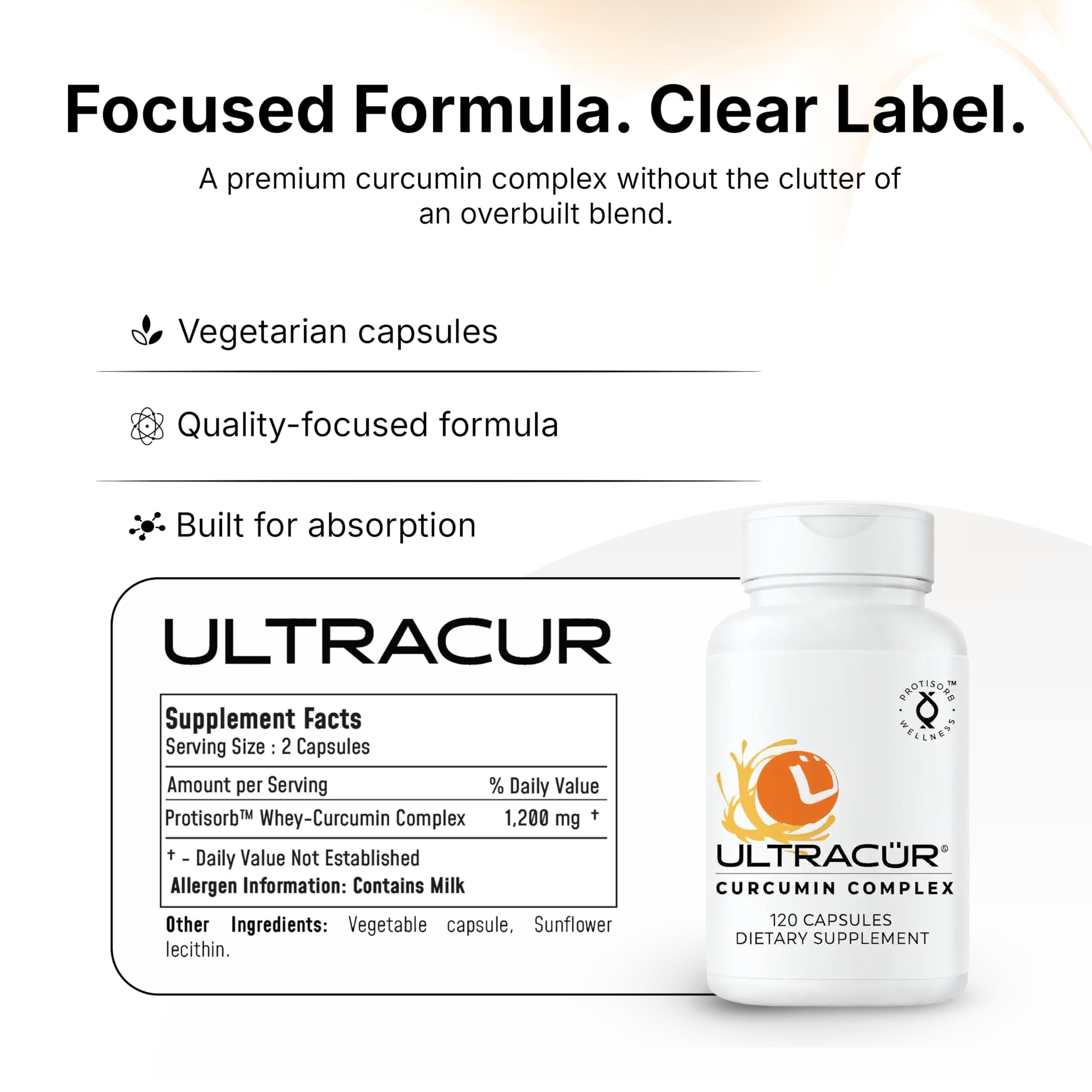 UltraCur etiqueta con ingredientes y tecnología Protisorb visible