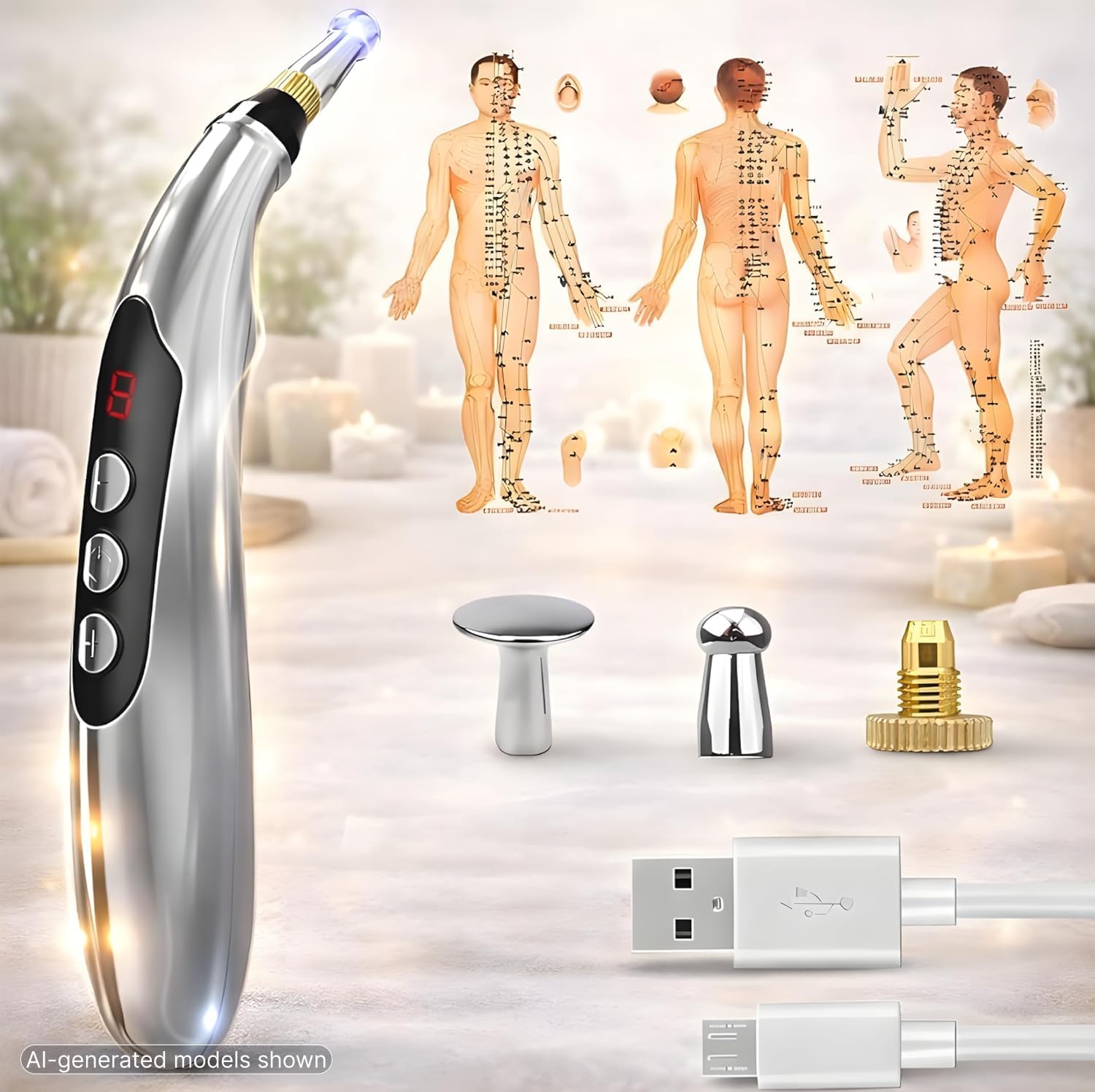 ULVEOL accesorios con gel conductor y cable USB para carga fácil