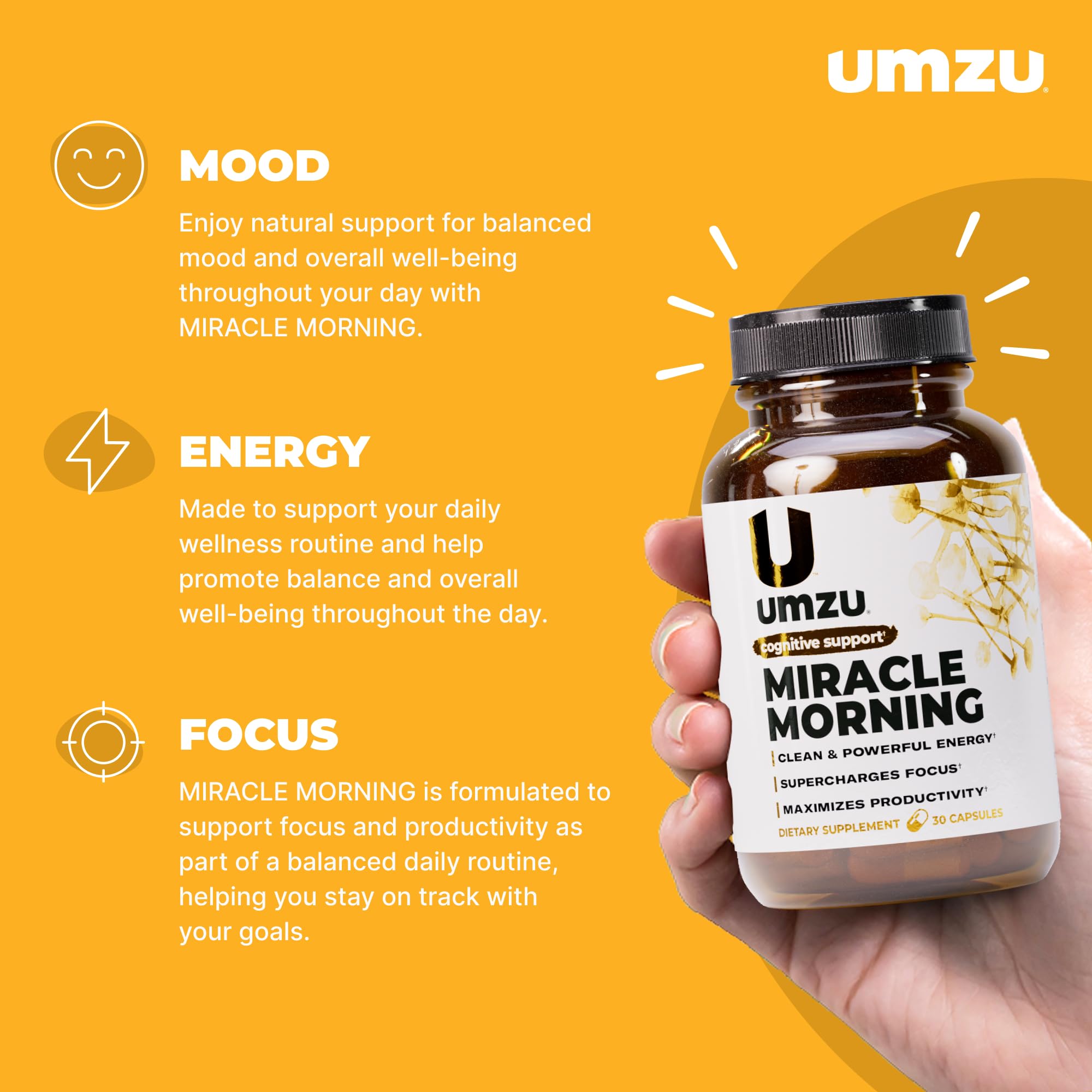 UMZU primer plano de la cápsula mostrando textura y formulación vegetal