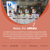 UMZU frasco junto a cítricos que refuerzan el apoyo antioxidante