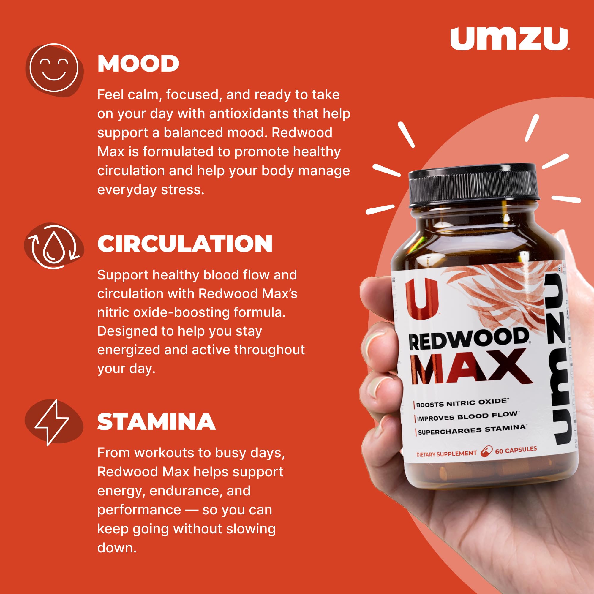 UMZU cápsulas de Redwood Max en primer plano, detalle que transmite calidad y control de porción