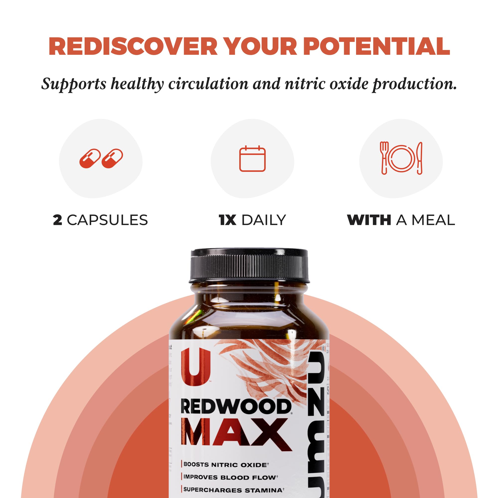 UMZU cápsula de Redwood Max antes del entrenamiento, sugiere apoyo para energía sostenida