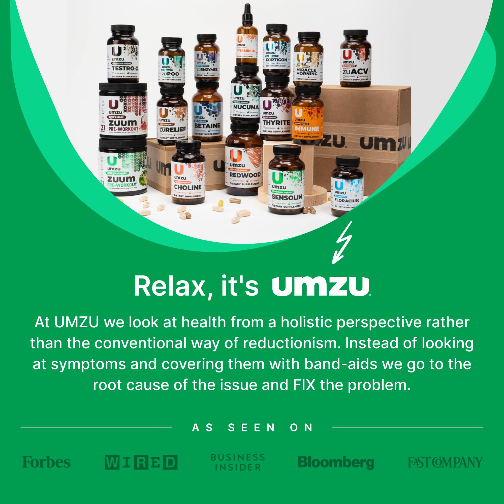 UMZU biotina destacada junto a cabello y uñas para beneficio estético