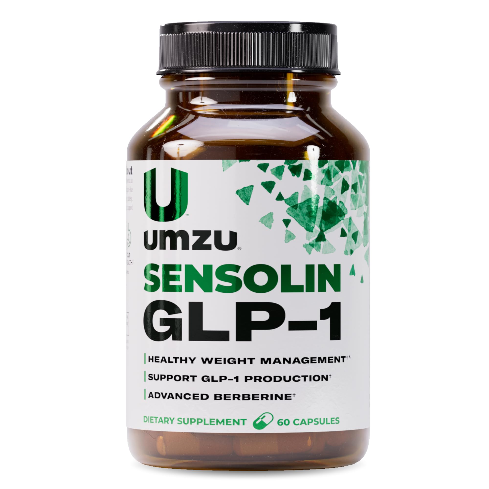 UMZU frasco frontal mostrando diseño y suplemento para equilibrio metabólico