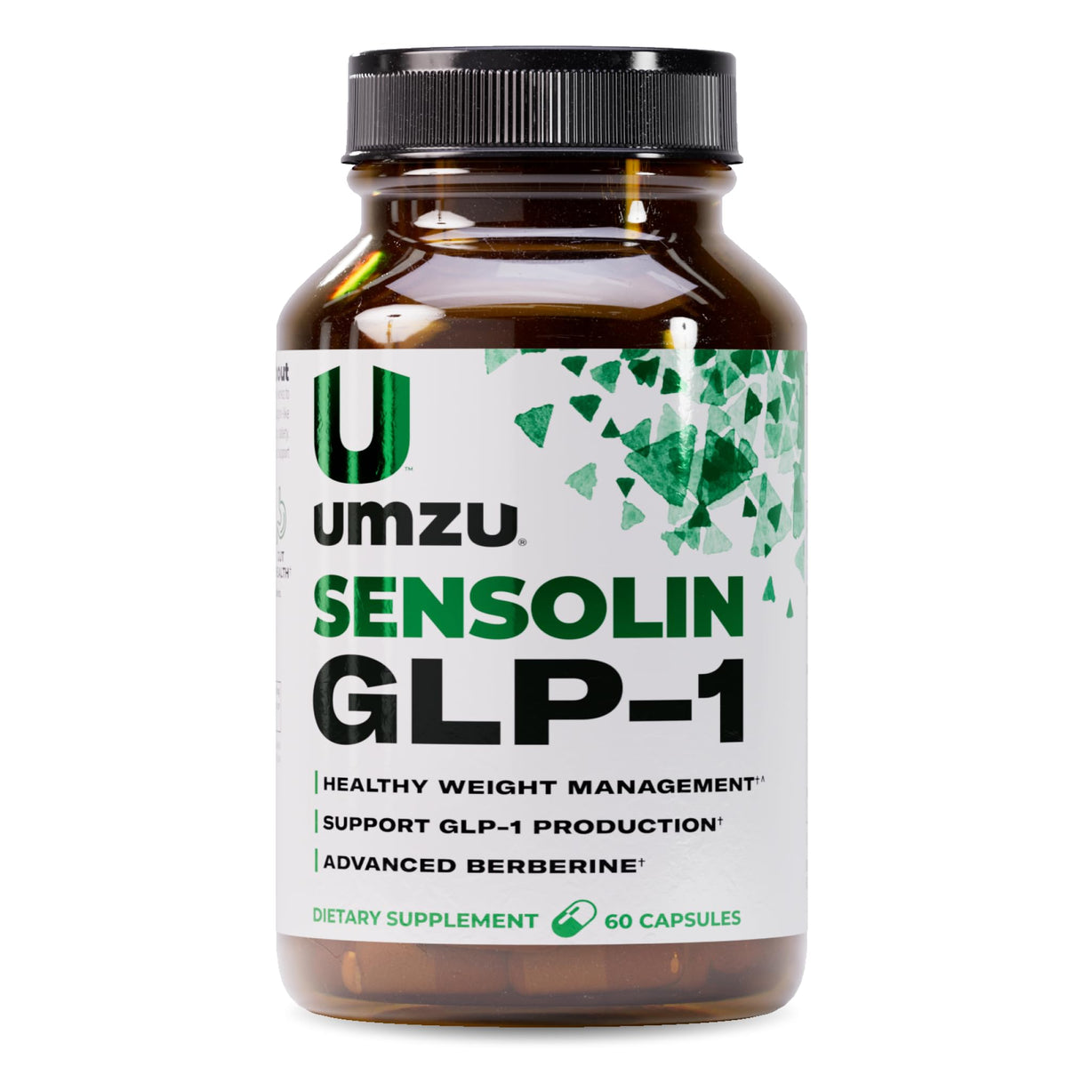 UMZU frasco frontal mostrando diseño y suplemento para equilibrio metabólico