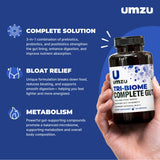 UMZU polvo prebiótico detallado que alimenta bacterias beneficiosas