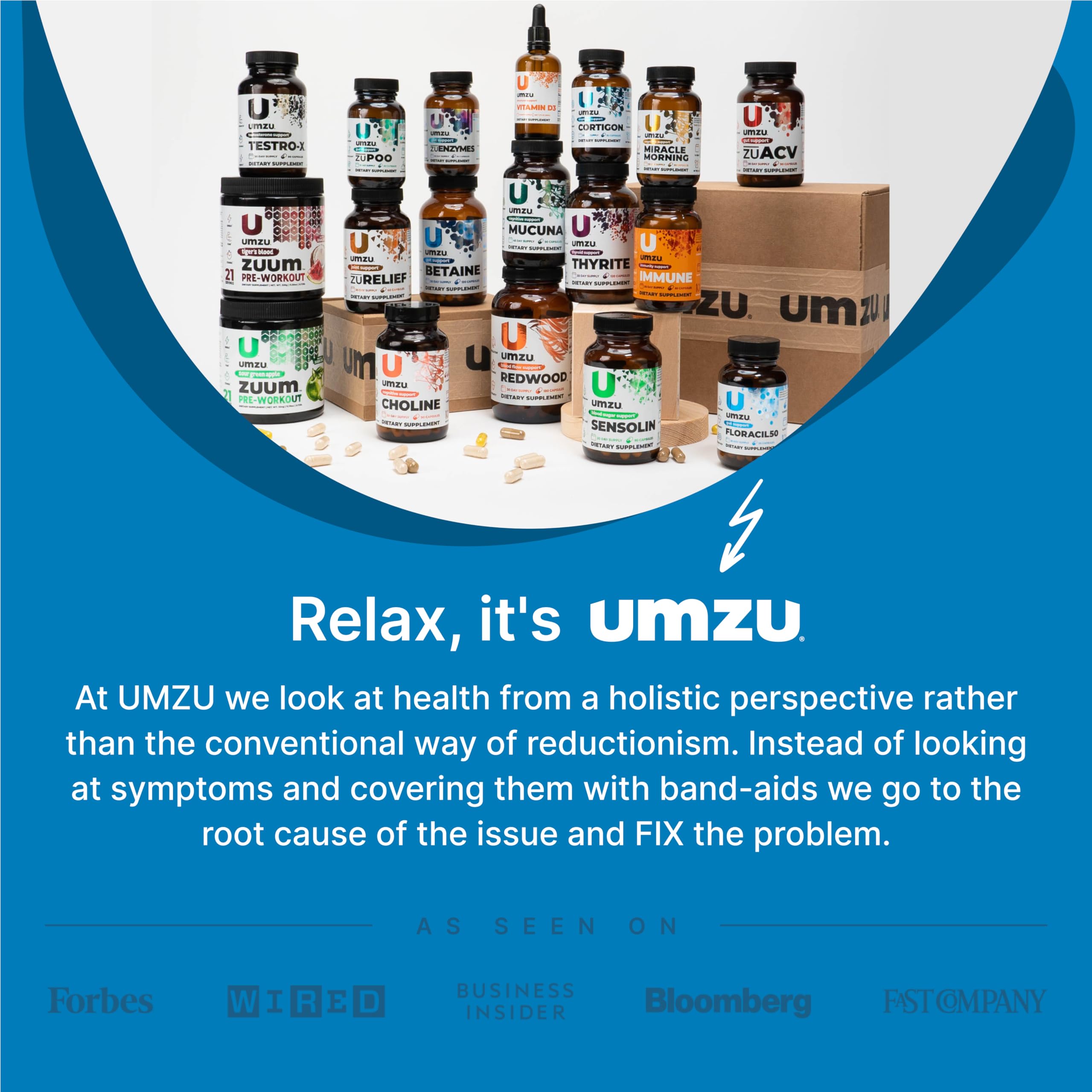 UMZU zuCollagen comparación de tamaño del envase para referencia visual