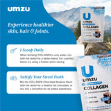 UMZU etiqueta de ingredientes zuCollagen, transparencia y pruebas de terceros