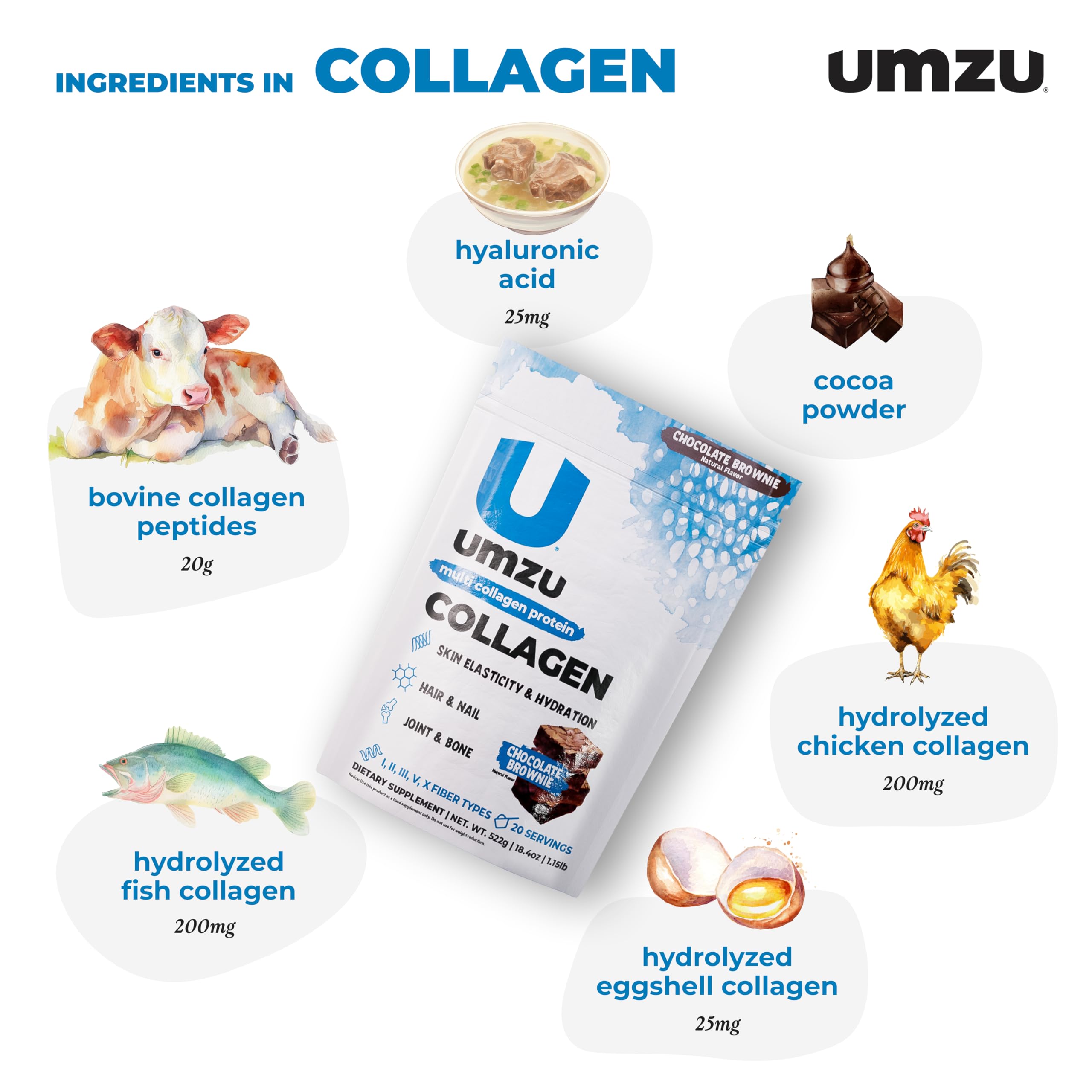 UMZU cucharada con zuCollagen mostrada, control de porciones práctico