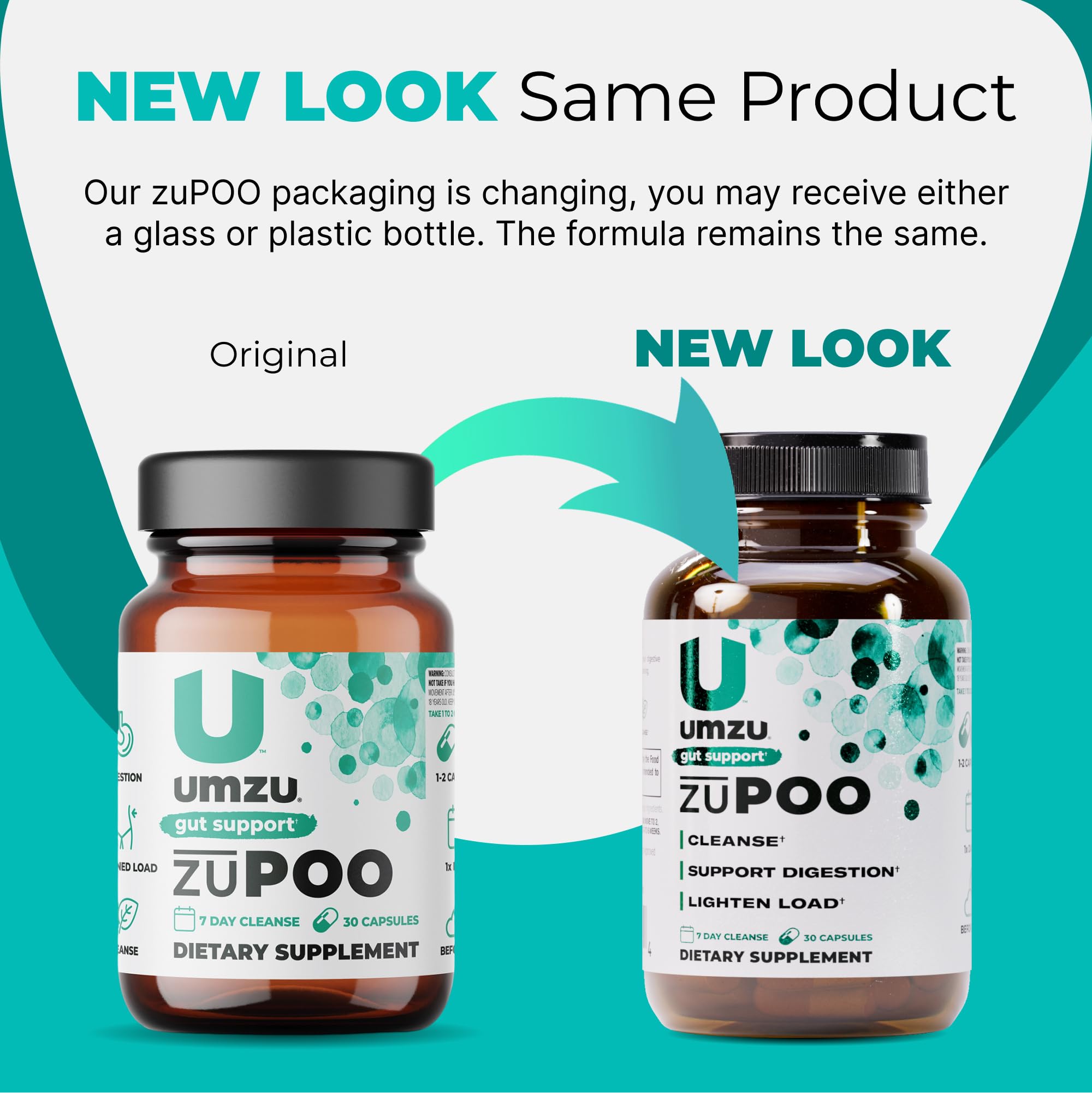 UMZU cápsula de zuPOO en mano para comparar escala y dosis visual