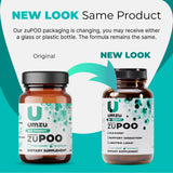 UMZU cápsula de zuPOO en mano para comparar escala y dosis visual