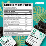 UMZU ingredientes naturales hinojo y jengibre que apoyan la digestión