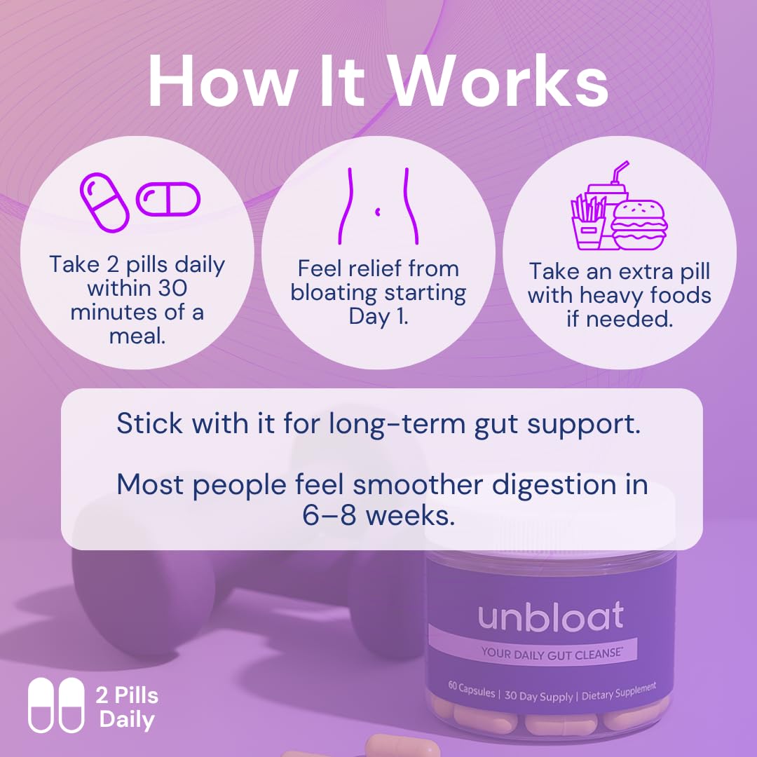 Unbloat representación de probióticos y fibras favoreciendo flora intestinal