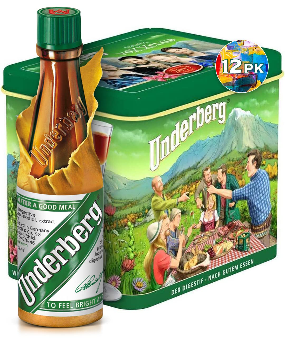 Underberg estuche 2024 frontal mostrando diseño limitado y atractivo coleccionable
