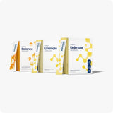 Unicity paquete Feel Great vista frontal mostrando cajas y porciones, facilita la rutina diaria