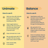 Comparación de tamaño del empaque Unicity Feel Great junto a una mano para escala