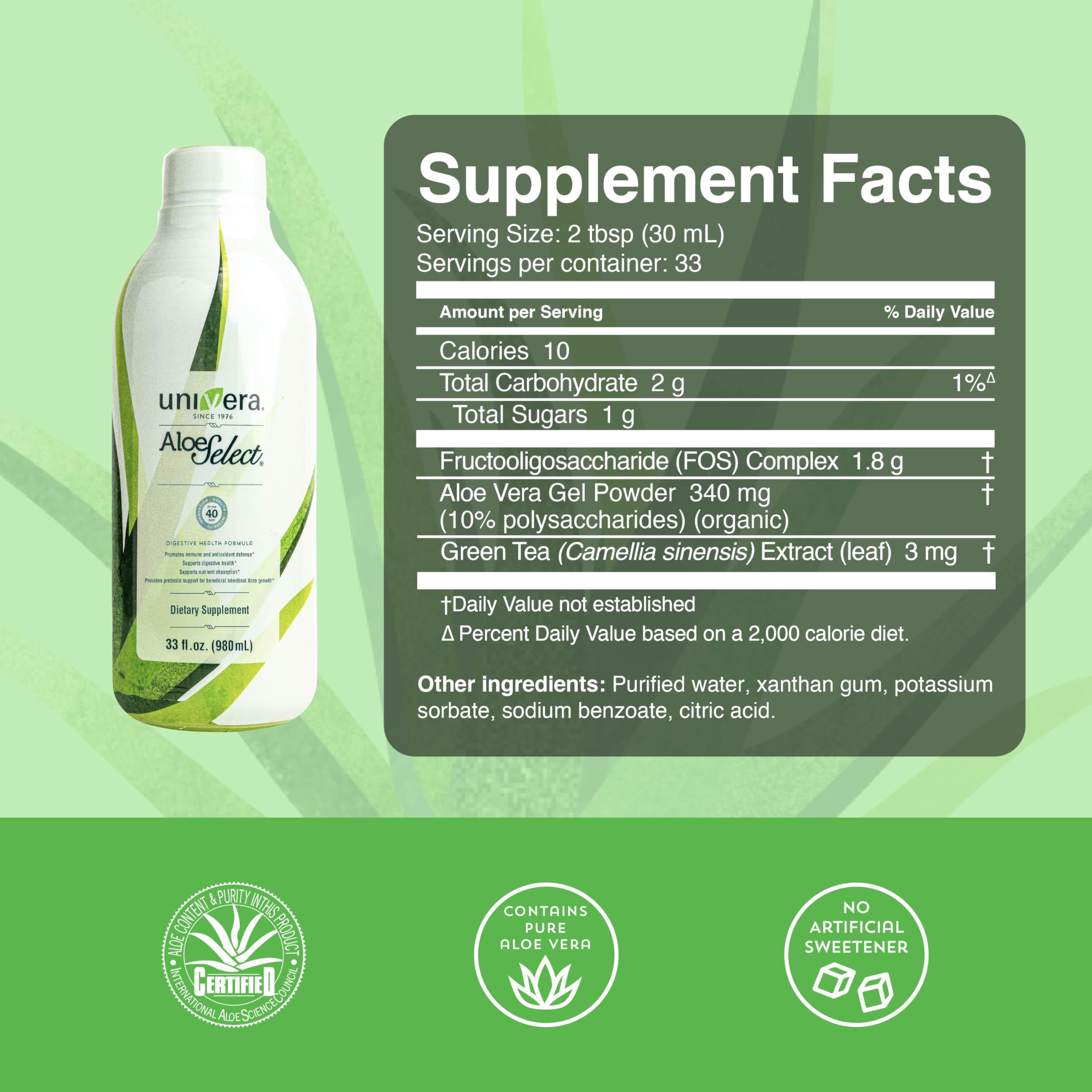 univera comparación de tamaño con un vaso para visualizar porciones recomendadas