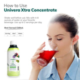 Univera Xtra Concentrate en escena de estilo de vida activo destacando energía diaria