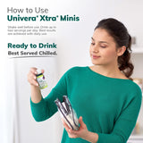 Univera Xtra Minis junto a una mano para ver escala y portabilidad