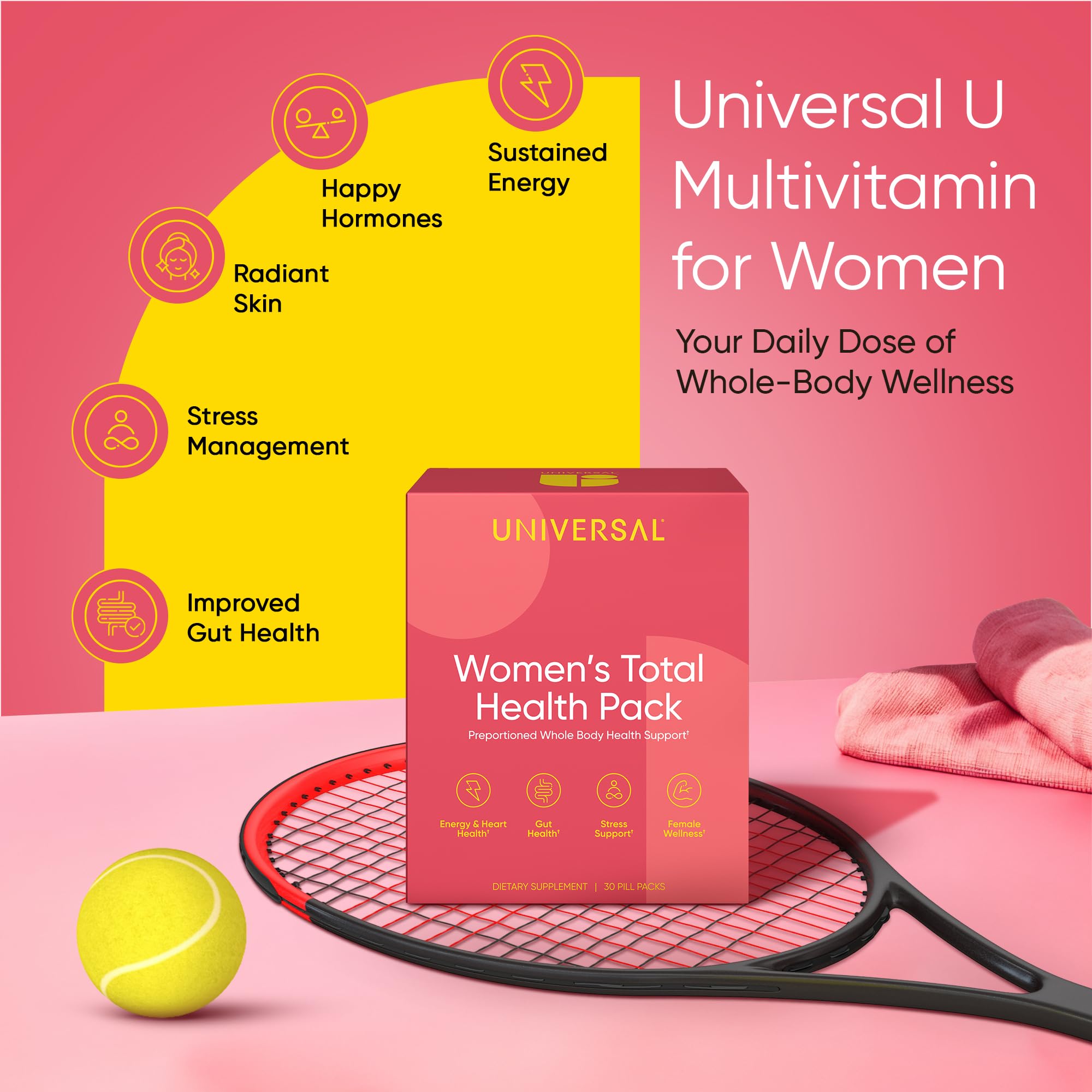 Universal U primer plano de las cápsulas destacando calidad y dosificación