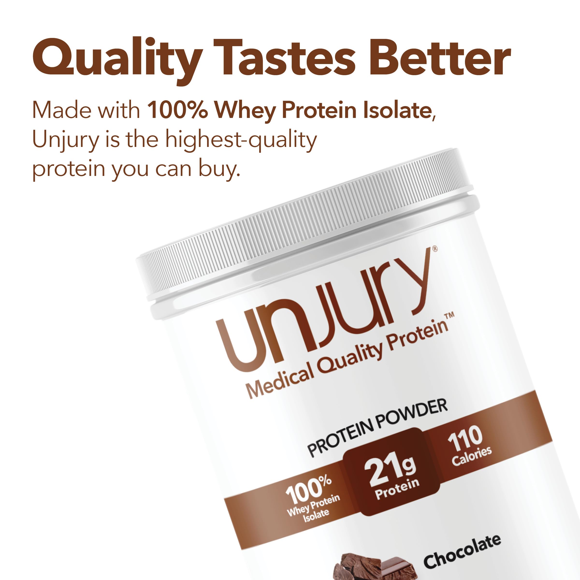 Vaso con batido Unjury chocolate listo para beber, conveniencia y sabor