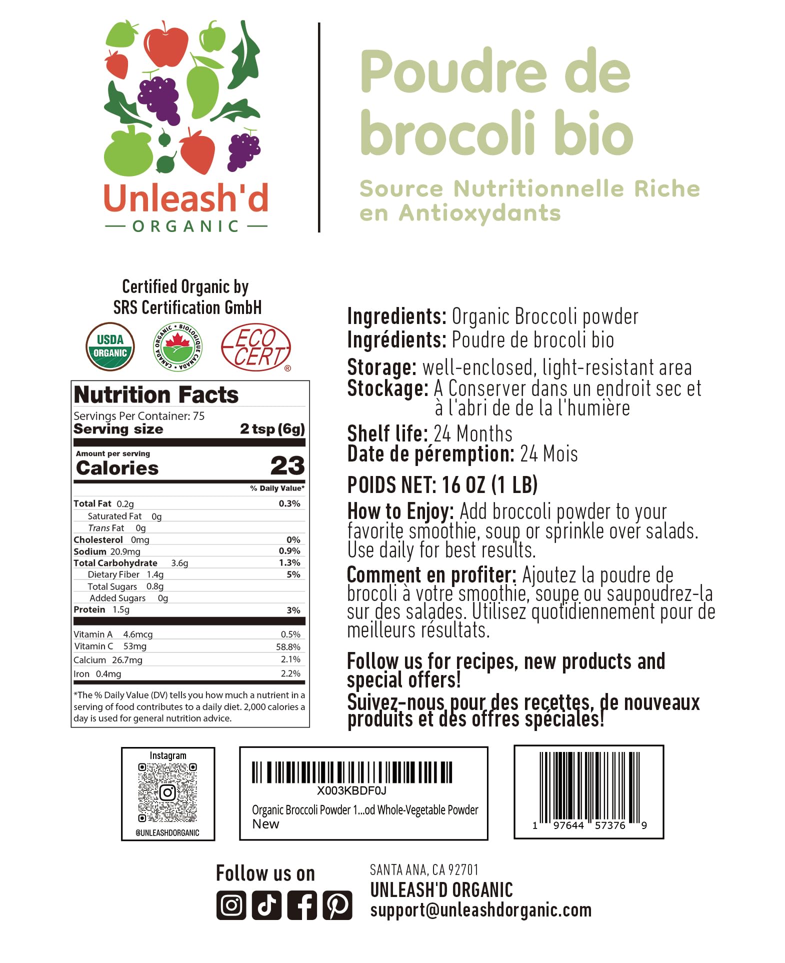 UNLEASH'D ORGANIC primer plano de la textura del polvo mostrando pureza y fineza