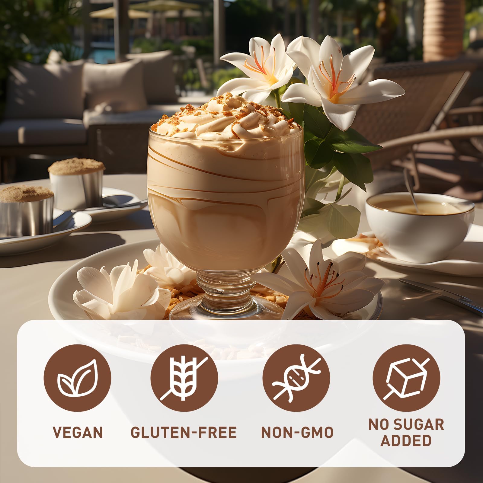 UNLEASH'D ORGANIC polvo incorporado en batido nutritivo